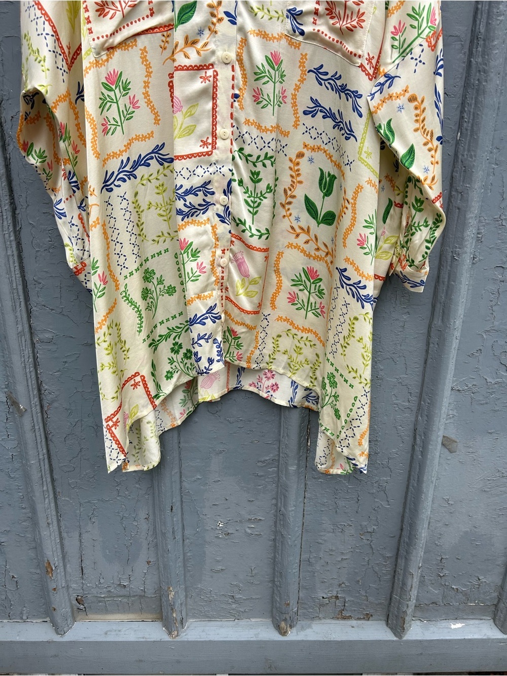 Corey Lynn Carter Floral Oversized Shirt dress, Small - Picture 9 of 11
